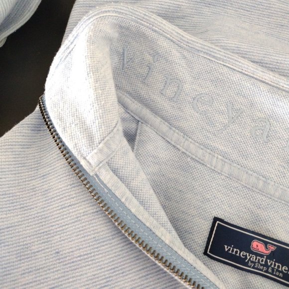 Vineyard Vines Men’s Performance Saltwater Quarter-Zip Pullover Sweater Blue M - Picture 8 of 9
